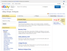Tablet Screenshot of antiques.stores.shop.ebay.ie