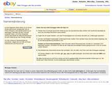 Tablet Screenshot of namechange.ebay.at